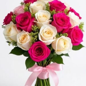 Leal 24 Rosas Combinadas + Globo personalizado Gratis