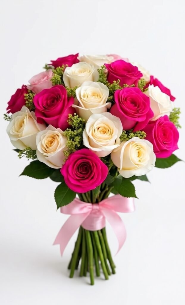 Leal 24 Rosas Combinadas + Globo personalizado Gratis